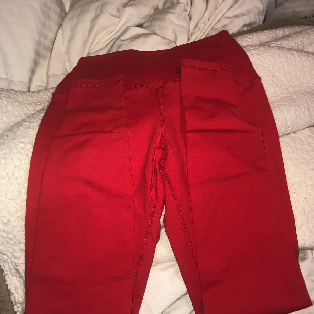 Saski Collection red original high waisted legging